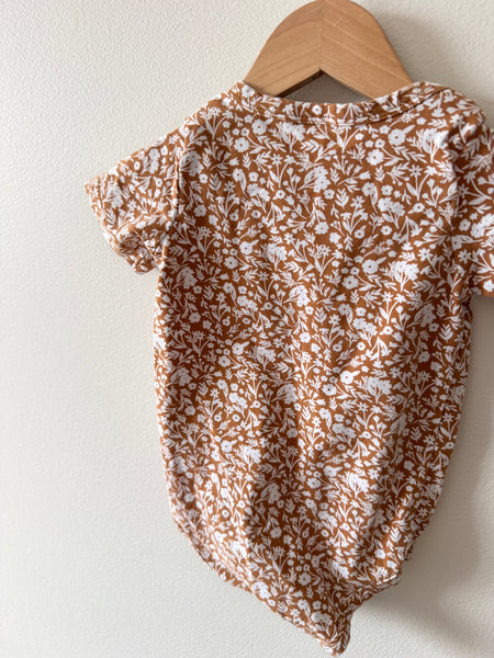 Mebie Baby Brown Floral Onesie • 2 years