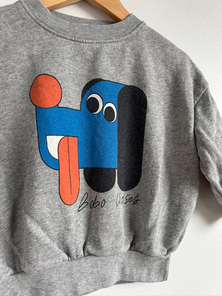 Bobo Choses Dog Face Sweatshirt • 2-3 years