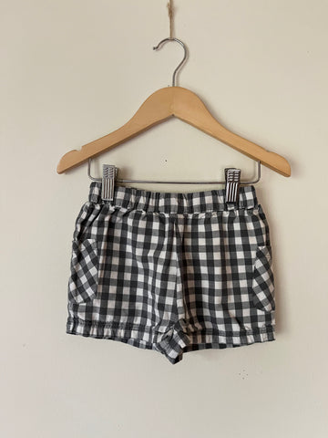 Pehr Green Gingham Shorts • 3-4 years