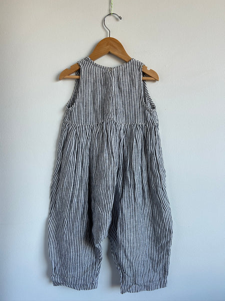 Red Creek Linen Striped Linen Romper • 2-3 years