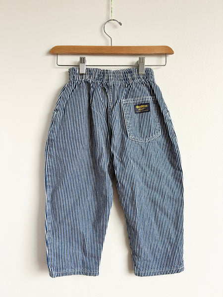 Vintage OshKosh Barrel Leg Striped Elastic Waist Pants • 3-4 years