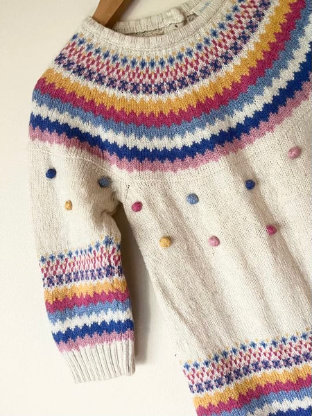 Jojo Maman Bebe Cashmere Blend Sweater Dress • 12-18 months