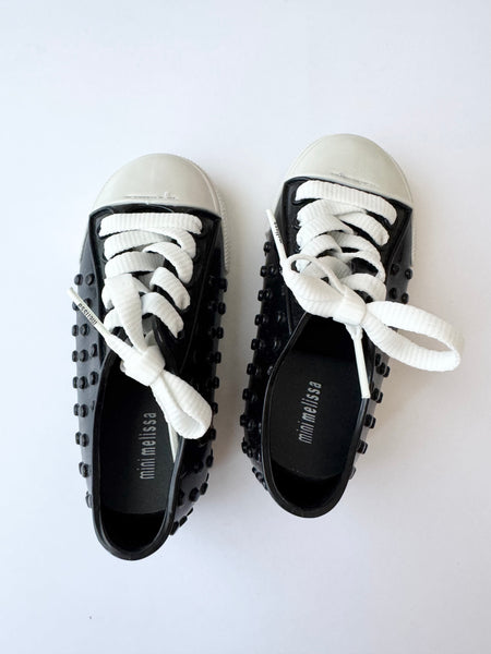 NEW Mini Melissa Lace Up Plastic Shoes • 7/8c
