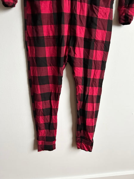 Smash and Tess Red Buffalo Plaid Romper • 12-13 years