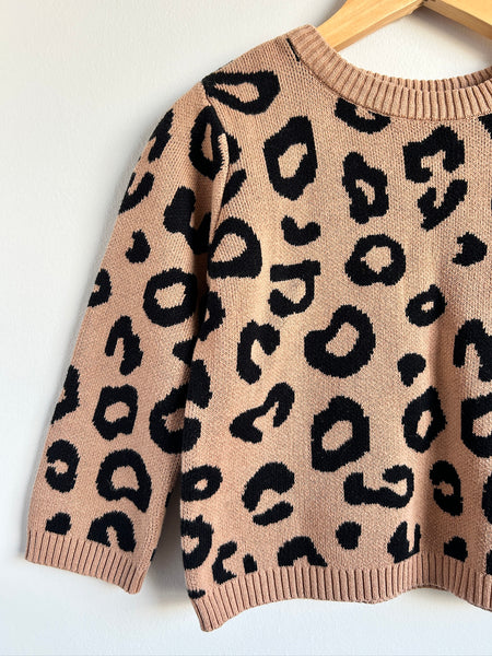Hux Knit Leopard Print Sweater • 3-4 years