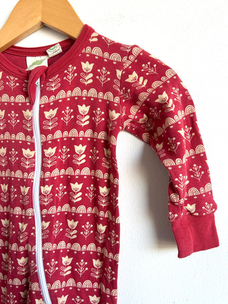 Parade Red Floral Romper • 12-24 months