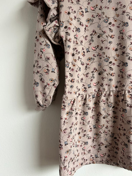 Wheat Long Sleeve Floral Purple Sweater Dress • 6-7 years