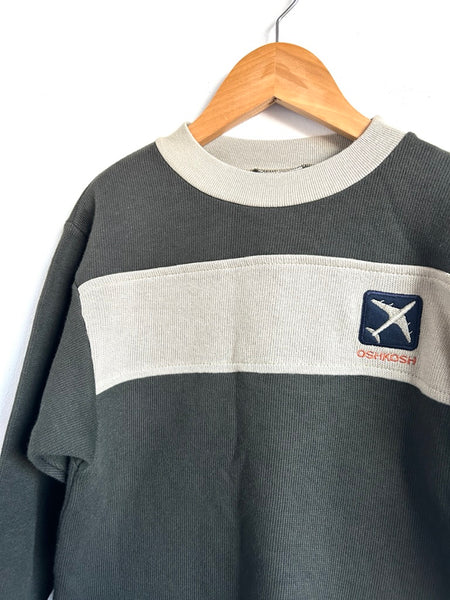 Vintage OshKosh Long Sleeve Thick Cotton Shirt with Plane • 2-3 years
