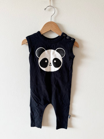 Whistle and Flute Panda Sleeveless Romper • 12-14 months