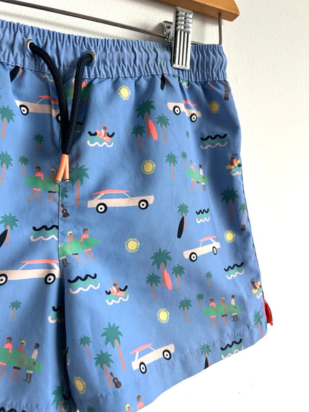 Tape A L'Oeil Blue Surfer Swim Shorts • 4-6 years