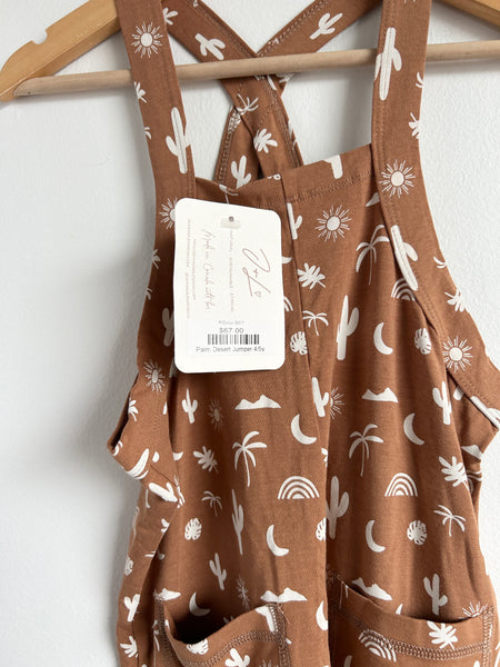 NEW Jax and Lennon Brown Cactus Romper • 4-5 years