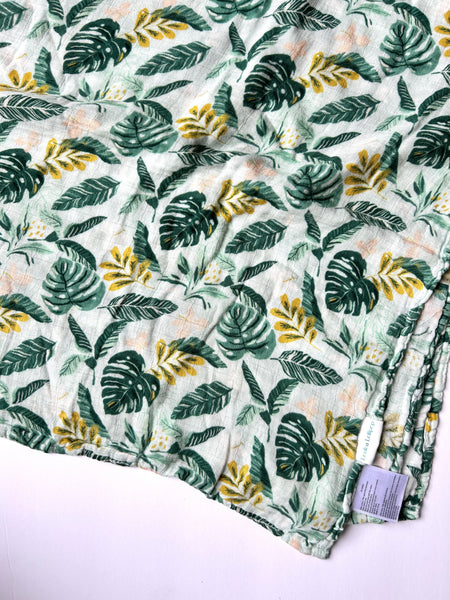 LouLou Lollipop Monstera Muslin Blanket • 42" x 42"