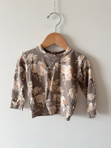 Jax and Lennon Brown Floral Long Sleeve Top • 18-24 months