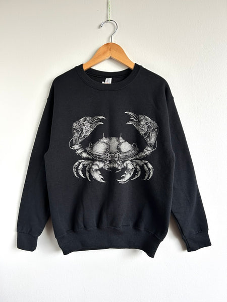 Westcoatees Crab Sweater with Cool Raven Claws • 8-11 years (medium)