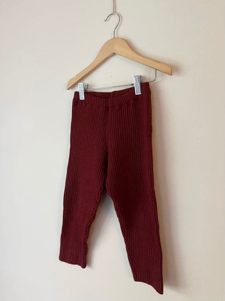 Disana Knit Red Wool Pants • 2-4 years