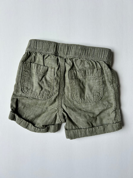 Gap Green Cotton Shorts • 6-12 months