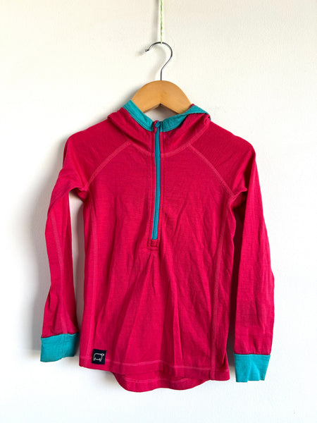 Wee Woolies Fuschia and Blue Top • 4-5 years