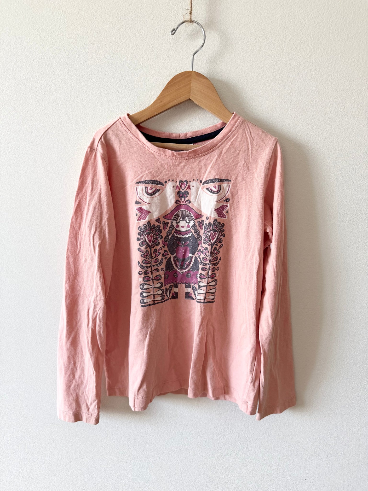 Hanna Andersson Pink Long Sleeve Top • 7-8 years (130cm)