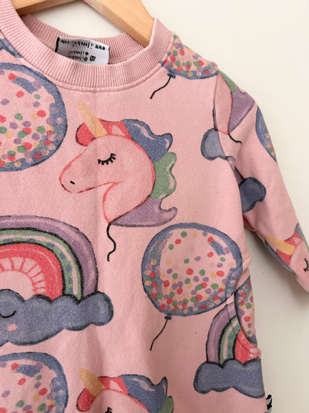 Minti Thick Unicorn Rainbow Sweatshirt • 2-3 years *