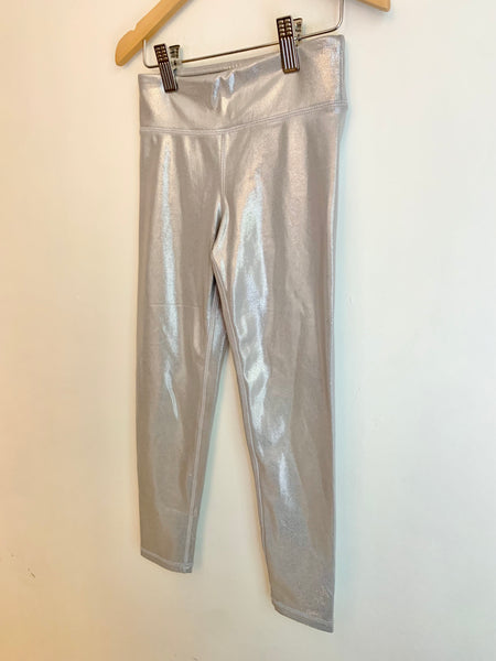 Gap Silver Metallic Leggings • Small (5-7 years)