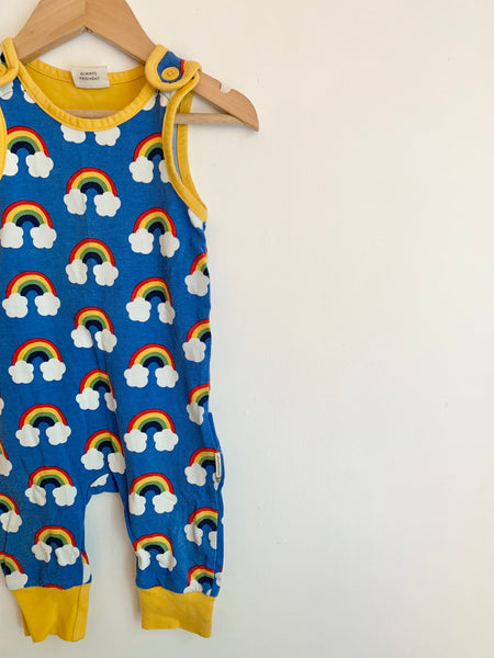 Maxomorra Rainbow Overalls • 3-6 months