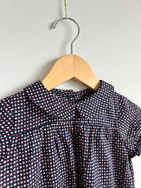 Gap Short Sleeve Collared Blouse with Stars • 18-24 months