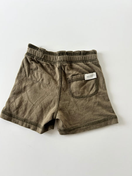 Mini Mioche Teeny Brown Cotton Shorts • 3-6 months *