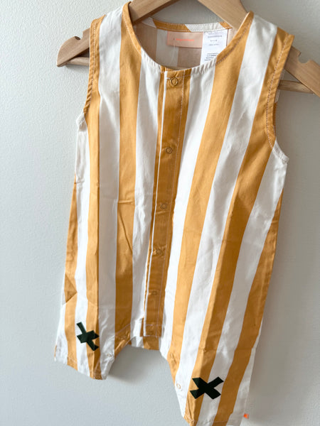 NEW Tiny Cottons Striped Yellow Romper • 6-12 months