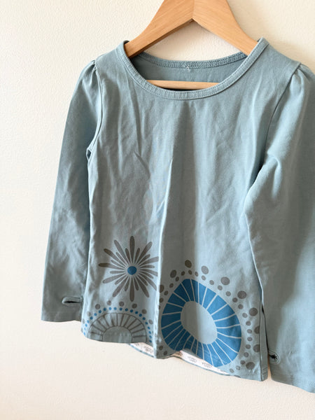 PK Beans Blue Long Sleeve Top • 5-6 years