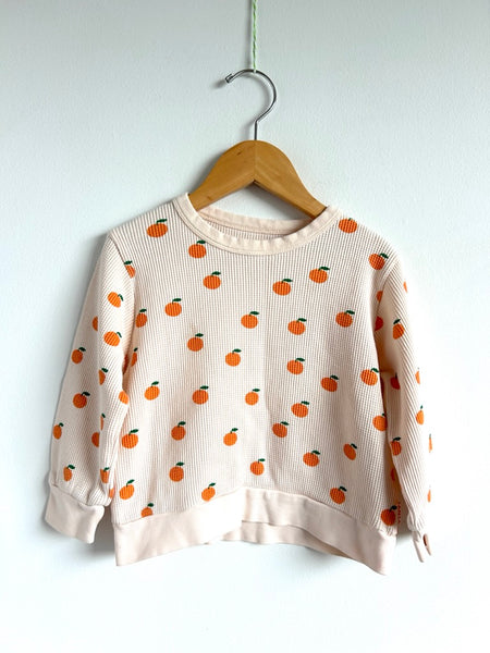 Tiny Cottons Oranges Waffle Long Sleeve Top • 4 years
