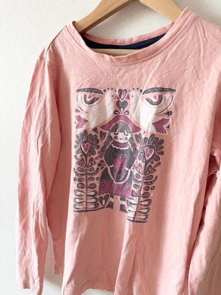 Hanna Andersson Pink Long Sleeve Top • 7-8 years (130cm)