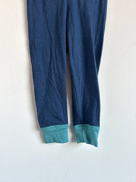 Lugik Navy and Teal Cuff Base pants • 12-18 months