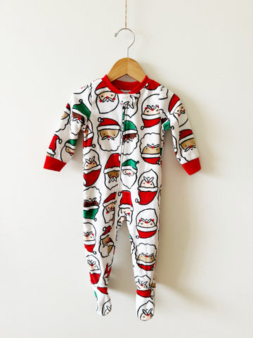 Carter's Jolly Santas Zipper Sleeper • 12 months