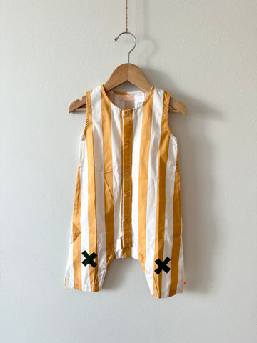 NEW Tiny Cottons Striped Yellow Romper • 6-12 months