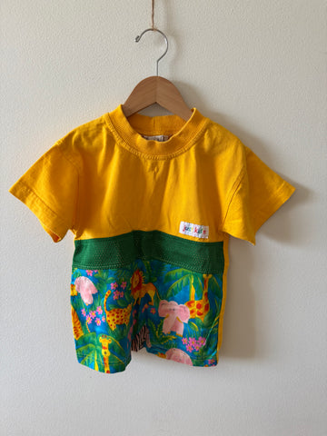 Vintage Just Kid'n Yellow Animals T-Shirt • 2-4 years
