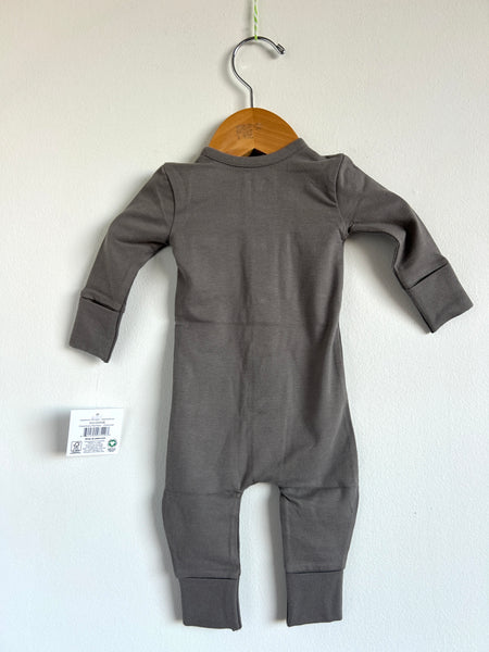 NEW Pehr Grey Button Romper • Newborn