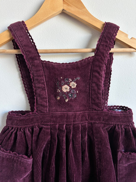 Jamie Kay Purple Corduroy Pinafore Jumper Dress • 1-3 years