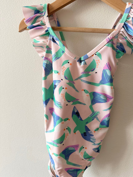 Tea Collection Bird Swimsuit With Frilly Straps • 4-5 years