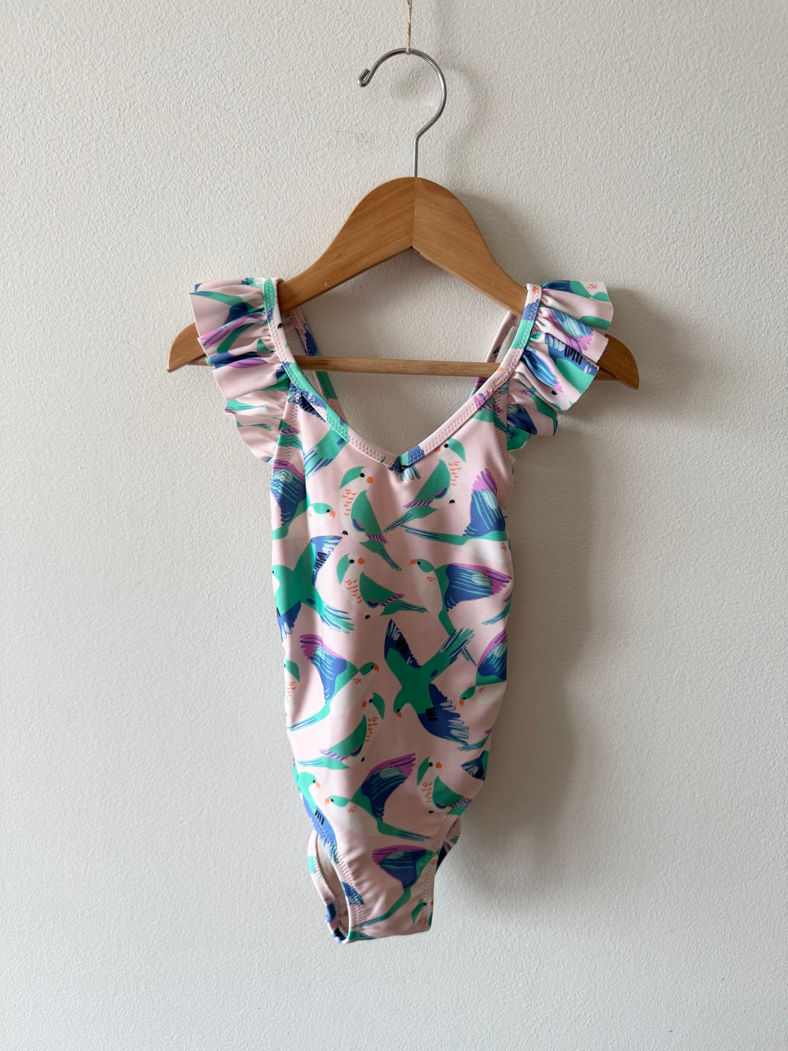 Tea Collection Bird Swimsuit With Frilly Straps • 4-5 years