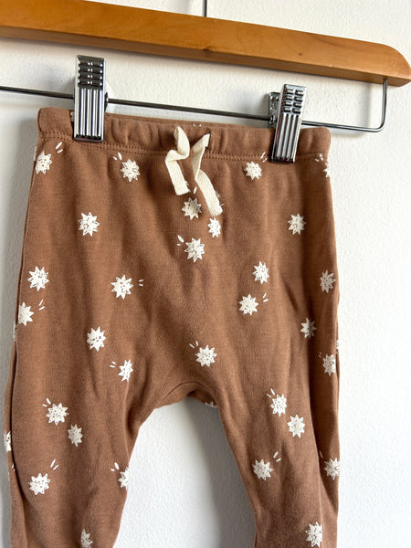 Quincy Mae Brown White Shooting Star Joggers • 6-12 months