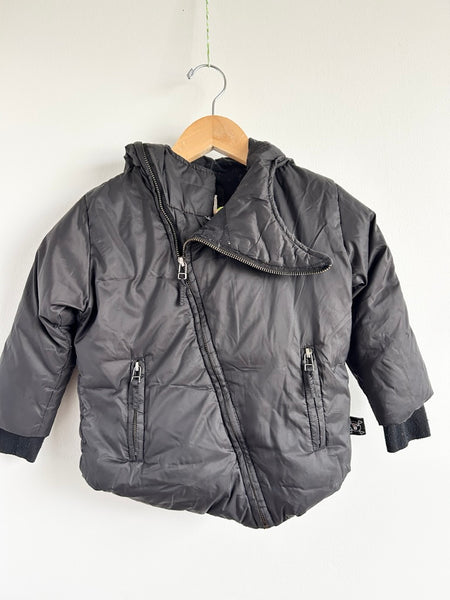 Nununu Black Down Zip Up Puffy Jacket • 3-4 years