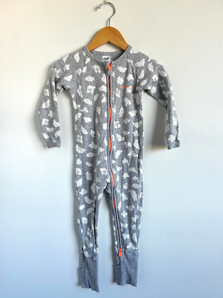 Bonds Grey and White Cloud Zip Romper • 18-24 months