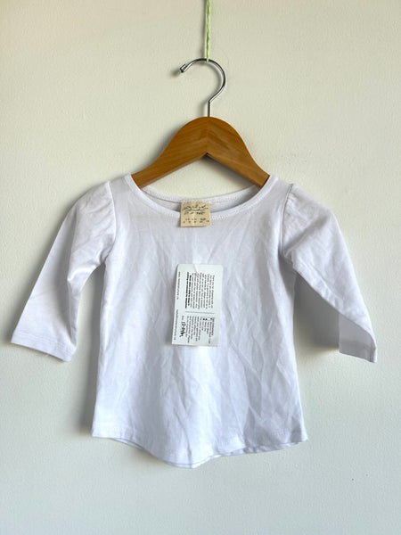 NEW Nest and Nurture White 3/4 Sleeve Shirt • 12-24 months