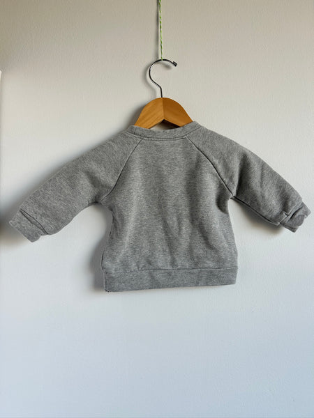 Lots and Little "Hi" Grey Sweater • 6-12 months