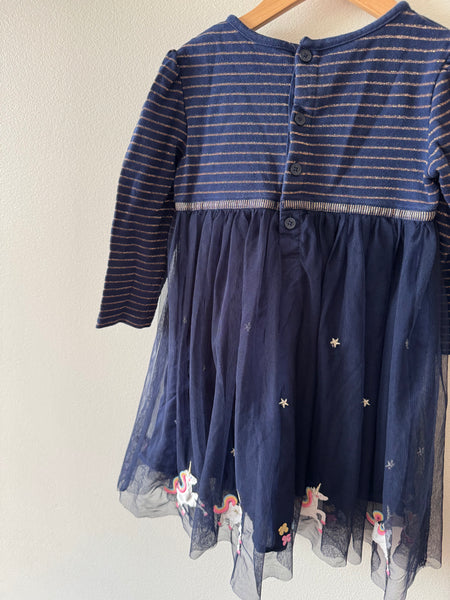 Jojo Maman Bebe Unicorn Tulle Skirt Dress • 3-4 years