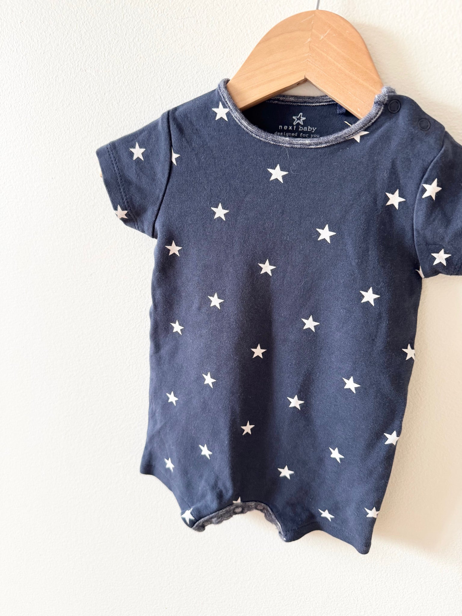Next Blue and White Star Romper • 0-3 months