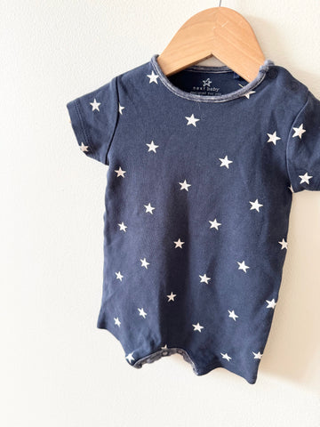 Next Blue and White Star Romper • 0-3 months