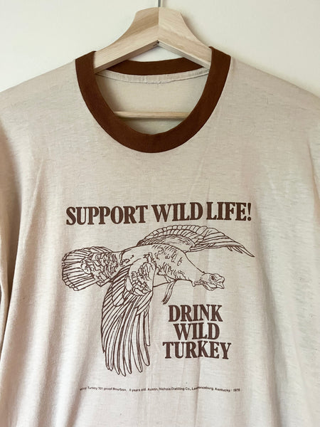 Vintage Wild Turkey T-Shirt • Adult Large