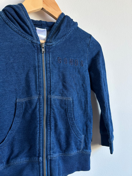 Bonds Zip Up Lightweight Hoodie Sweater • 3-4 years