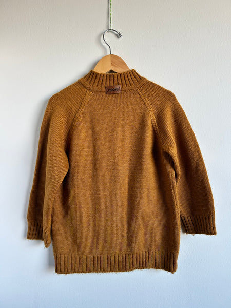 Nooks Merino Wool Yellow-y Brown Cardigan • 6-7 years (approx)